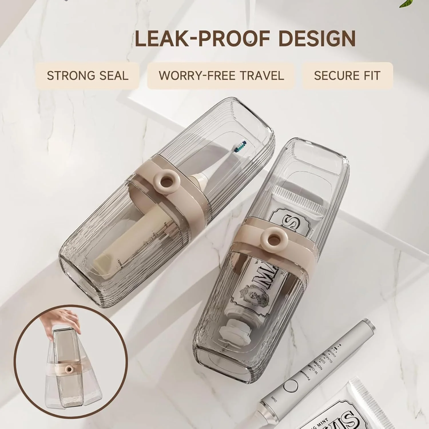 جعبه مسافرتی مسواک، جعبه نگهداری مسواک 2 در 1، جا مسواکی و فنجان شستشو، فنجان مسواک با ظرفیت بزرگ با درب، جا مسواکی مسافرتی قابل حمل برای مسافرت، کمپینگ، سفر جعبه مسافرتی مسواک، جعبه نگهداری مسواک 2 در 1، جا مسواکی و فنجان شستشو، فنجان مسواک با ظرفیت بزرگ با درب، جا مسواکی مسافرتی قابل حمل برای مسافرت، کمپینگ، سفر