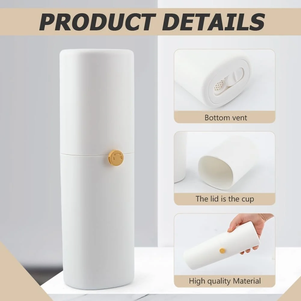 جا مسواکی سفری، نگهدارنده مسواک سفری برای مسواک های برقی، جعبه مسواک مسافرتی قابل حمل، پوشش مسواک و خمیر دندان برای مدرسه، مسافرت، کمپینگ، سفر کاری و حمام