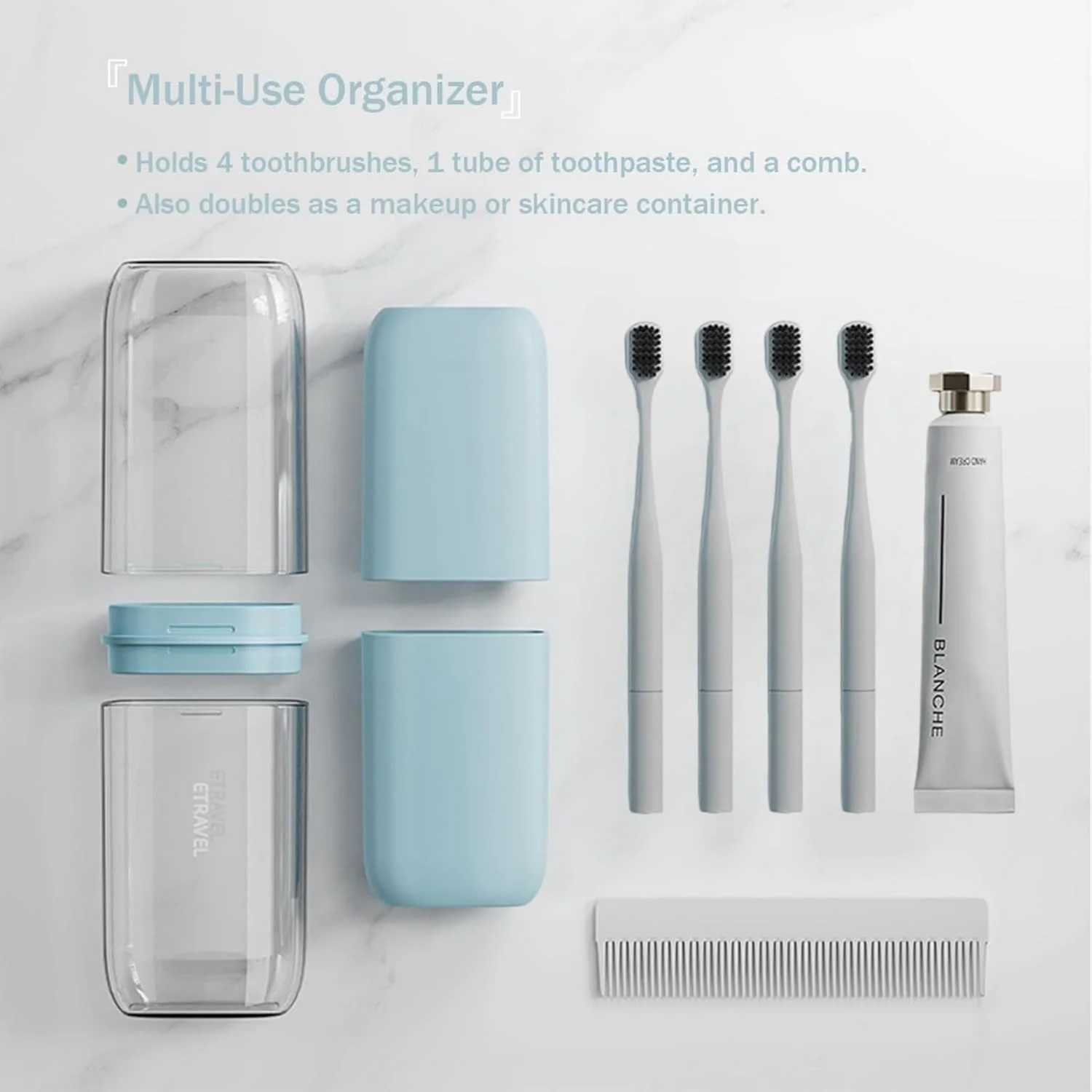 جا مسواکی سفری، جا مسواکی قابل حمل با درب، لیوان شستشو برای کمپینگ، مسافرت، خانه، مدرسه، کار، ضد آب، محفظه نگهداری خمیر دندان، جا مسواکی و نگهدارنده جا مسواکی سفری، جا مسواکی قابل حمل با درب، لیوان شستشو برای کمپینگ، مسافرت، خانه، مدرسه، کار، ضد آب، محفظه نگهداری خمیر دندان، جا مسواکی و نگهدارنده