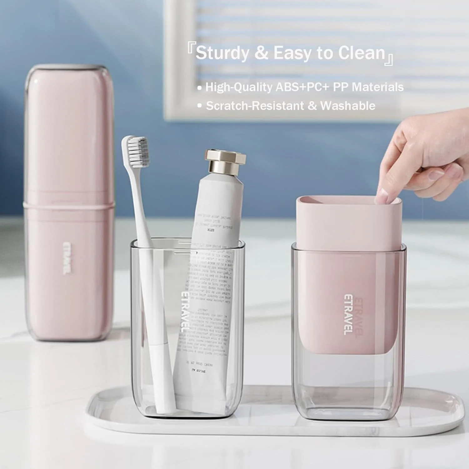 جا مسواکی سفری، جا مسواکی قابل حمل با درب، لیوان شستشو برای کمپینگ، مسافرت، خانه، مدرسه، کار، ضد آب، محفظه نگهداری خمیر دندان، جا مسواکی و نگهدارنده جا مسواکی سفری، جا مسواکی قابل حمل با درب، لیوان شستشو برای کمپینگ، مسافرت، خانه، مدرسه، کار، ضد آب، محفظه نگهداری خمیر دندان، جا مسواکی و نگهدارنده