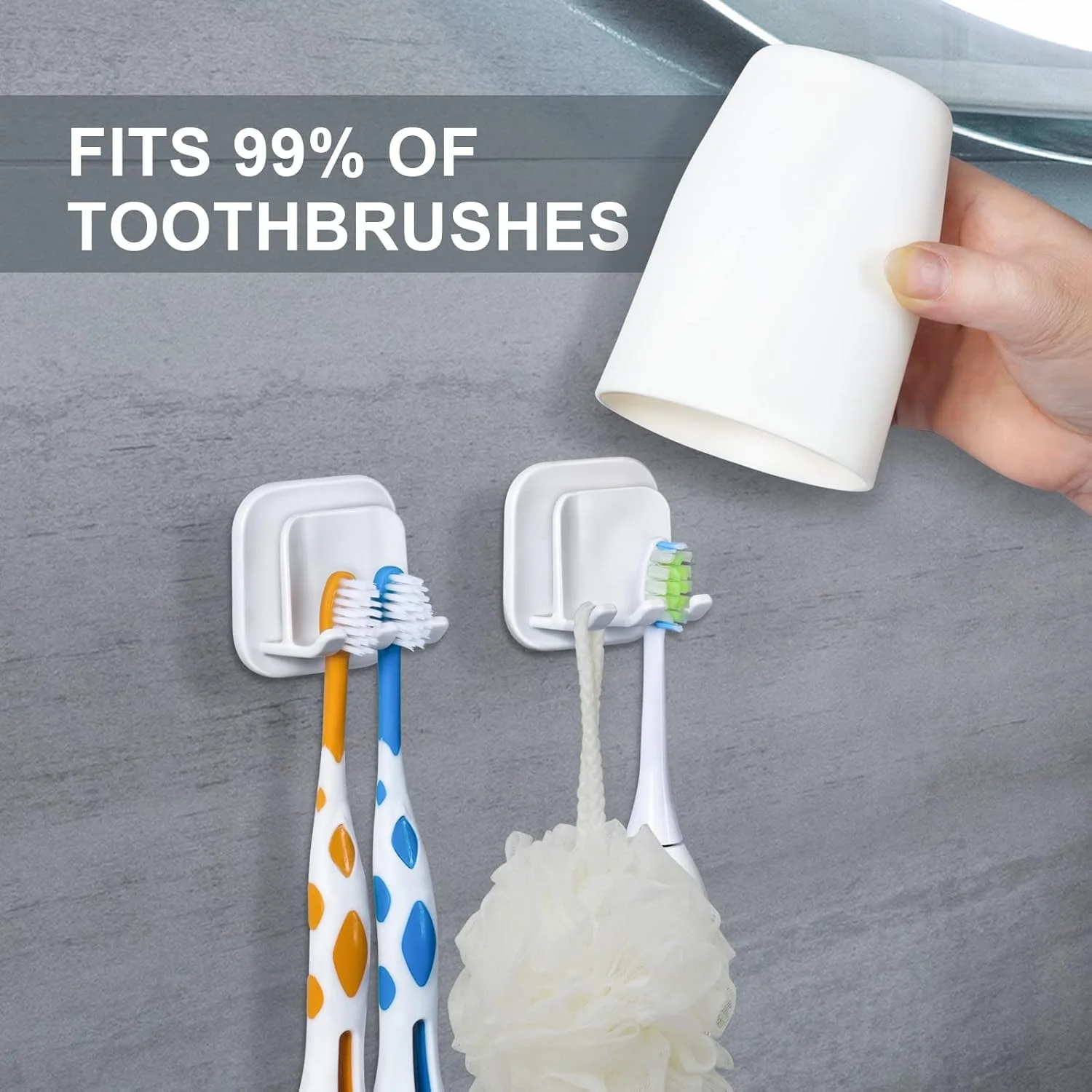 ست نگهدارنده مسواک 6 عددی KASTWAVE، سازمان دهنده نگهدارنده مسواک دیواری خود چسب، نگهدارنده مسواک دیواری برای حمام (به سبک ژاپنی) ست نگهدارنده مسواک 6 عددی KASTWAVE، سازمان دهنده نگهدارنده مسواک دیواری خود چسب، نگهدارنده مسواک دیواری برای حمام (به سبک ژاپنی)