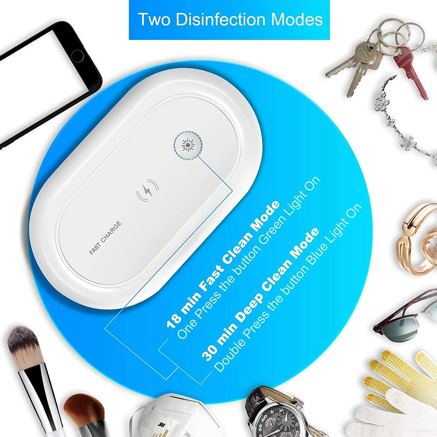 جعبه ضدعفونی کننده تلفن همراه KASTWAVE UV - استریلیزه کننده تلفن همراه با نور UVC و تمیز کننده ضد عفونی کننده تلفن با عملکرد رایحه درمانی برای گوشی های هوشمند آیفون و اندروید، مسواک جعبه ضدعفونی کننده تلفن همراه KASTWAVE UV - استریلیزه کننده تلفن همراه با نور UVC و تمیز کننده ضد عفونی کننده تلفن با عملکرد رایحه درمانی برای گوشی های هوشمند آیفون و اندروید، مسواک