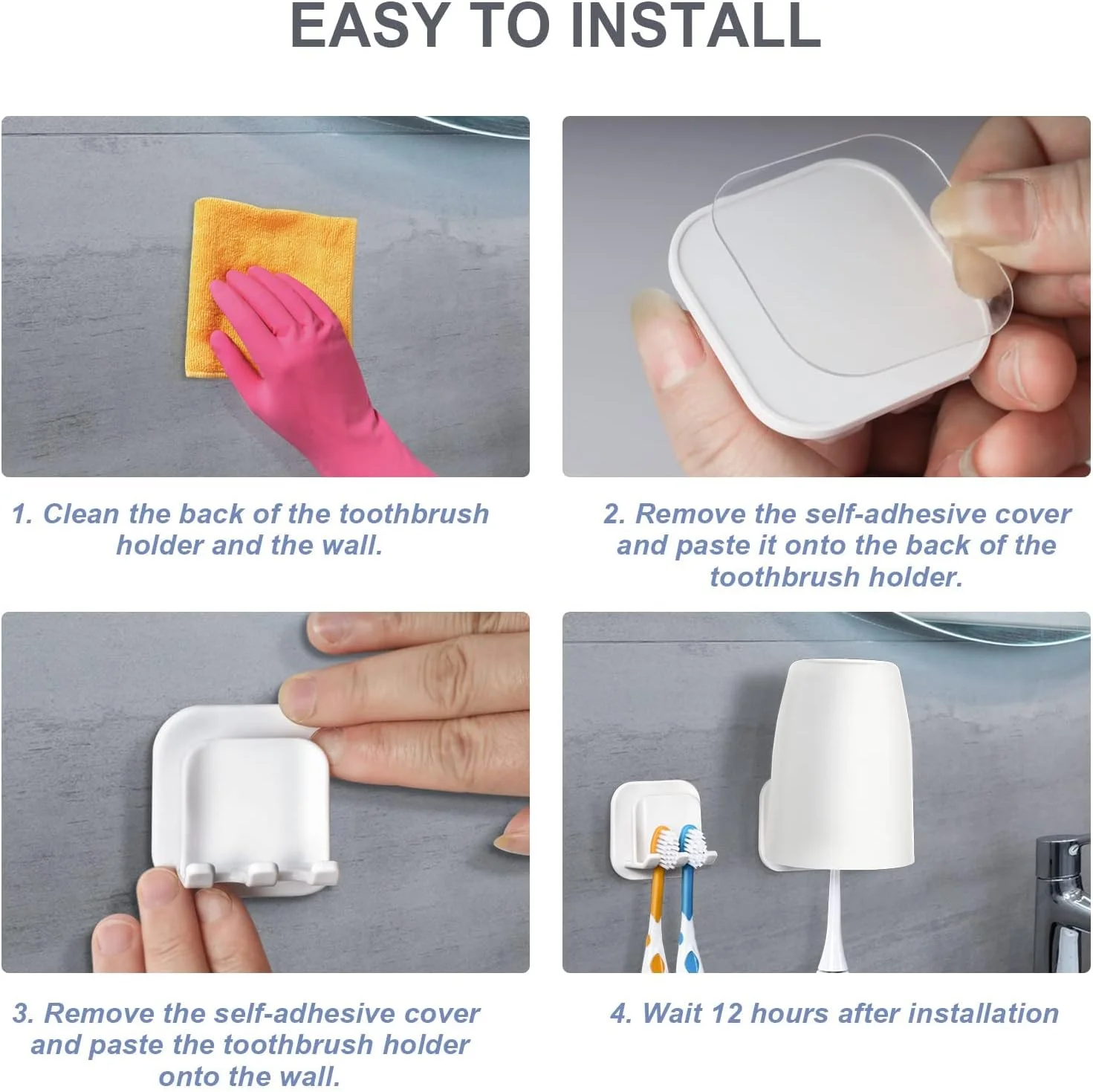 ست نگهدارنده مسواک 6 عددی KASTWAVE، سازمان دهنده نگهدارنده مسواک دیواری خود چسب، نگهدارنده مسواک دیواری برای حمام (به سبک ژاپنی) ست نگهدارنده مسواک 6 عددی KASTWAVE، سازمان دهنده نگهدارنده مسواک دیواری خود چسب، نگهدارنده مسواک دیواری برای حمام (به سبک ژاپنی)