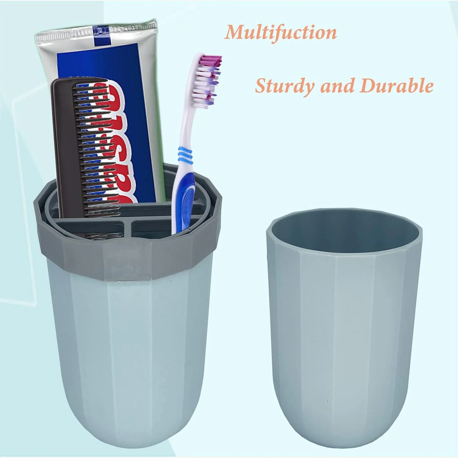 جا مسواکی KASTWAVE، بسته 2 عددی جا مسواکی مسافرتی، جا مسواکی قابل حمل برای مسافرت، کمپینگ، سفر کاری و مدرسه، ست چند منظوره مسواک و خمیر دندان پلاستیکی با دو رنگ جا مسواکی KASTWAVE، بسته 2 عددی جا مسواکی مسافرتی، جا مسواکی قابل حمل برای مسافرت، کمپینگ، سفر کاری و مدرسه، ست چند منظوره مسواک و خمیر دندان پلاستیکی با دو رنگ