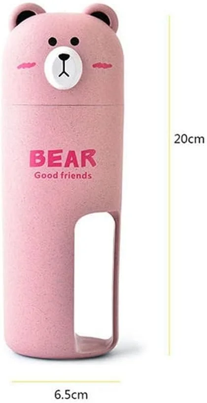 جا مسواکی و ست مسواک مسافرتی KASTWAVE، جا لیوانی شستشوی تجاری قابل حمل خرس، جعبه نگهداری مسواک بسیار مناسب برای پسران دختران مسافرت کمپینگ یا استفاده روزانه (سبز) جا مسواکی و ست مسواک مسافرتی KASTWAVE، جا لیوانی شستشوی تجاری قابل حمل خرس، جعبه نگهداری مسواک بسیار مناسب برای پسران دختران مسافرت کمپینگ یا استفاده روزانه (سبز)