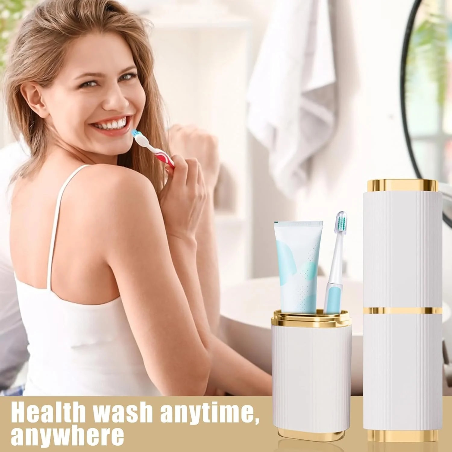 جا مسواکی، 2 عدد جا مسواکی مسافرتی، جعبه نگهدارنده قابل حمل مسواک و خمیر دندان برای مسافرت کاری، کمپینگ یا استفاده روزانه (صورتی+سفید) جا مسواکی، 2 عدد جا مسواکی مسافرتی، جعبه نگهدارنده قابل حمل مسواک و خمیر دندان برای مسافرت کاری، کمپینگ یا استفاده روزانه (صورتی+سفید)