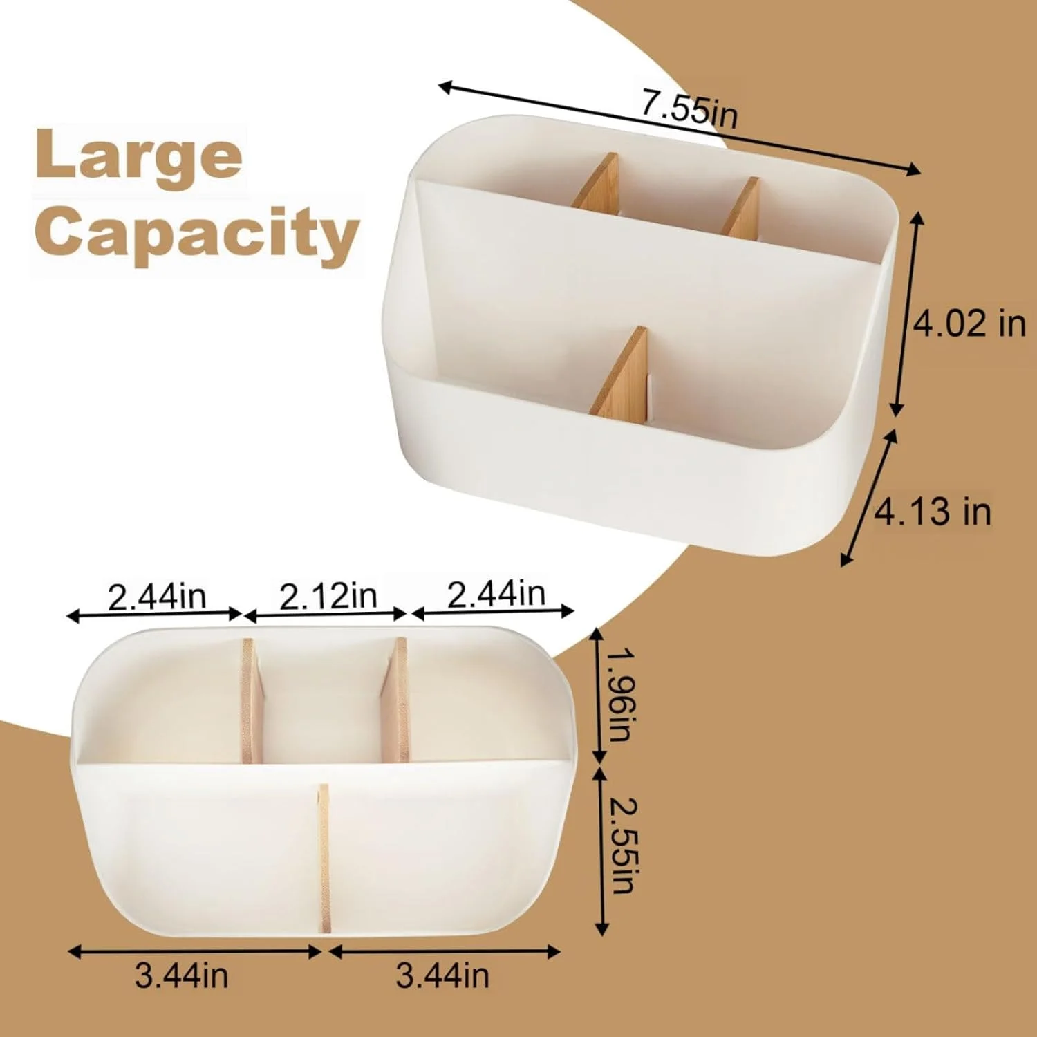 جا مسواکی 5 قسمتی برای حمام - نگهدارنده مسواک برقی و خمیر دندان با قابلیت نصب روی دیوار و نگهداری روی میز، قفسه مسواک صرفه جویی در فضا و لوازم جانبی حمام (سفید)