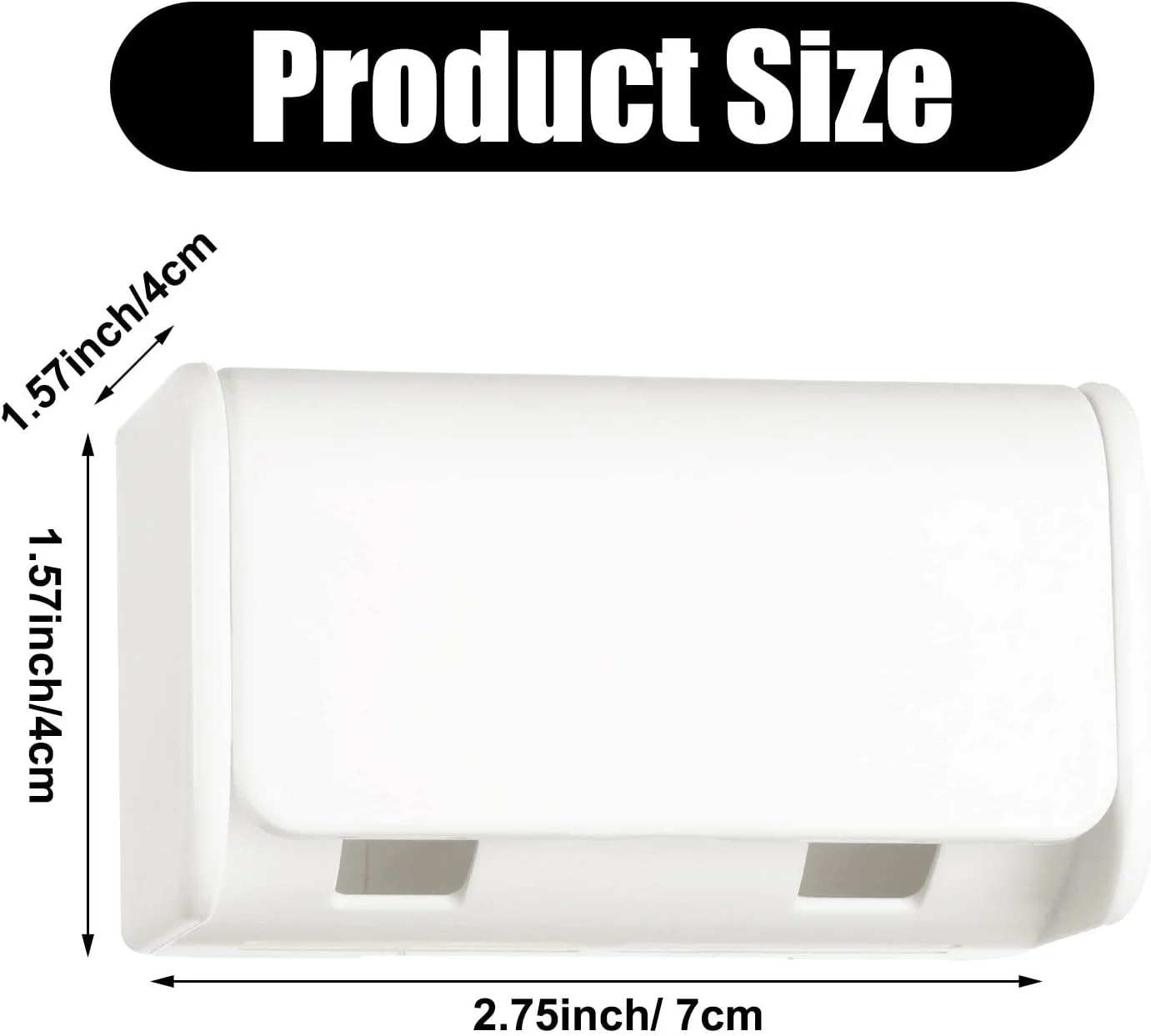 نگهدارنده مسواک KASTWAVE دیواری با پوشش برای حمام، 2 عدد نگهدارنده مسواک خود چسب برای حمام خوابگاه و دوش، ظرفیت 4 مسواک