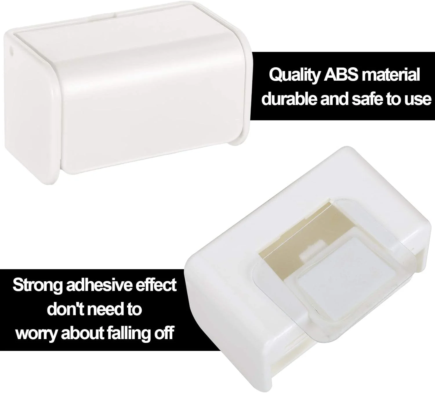 نگهدارنده مسواک KASTWAVE دیواری با پوشش برای حمام، 2 عدد نگهدارنده مسواک خود چسب برای حمام خوابگاه و دوش، ظرفیت 4 مسواک