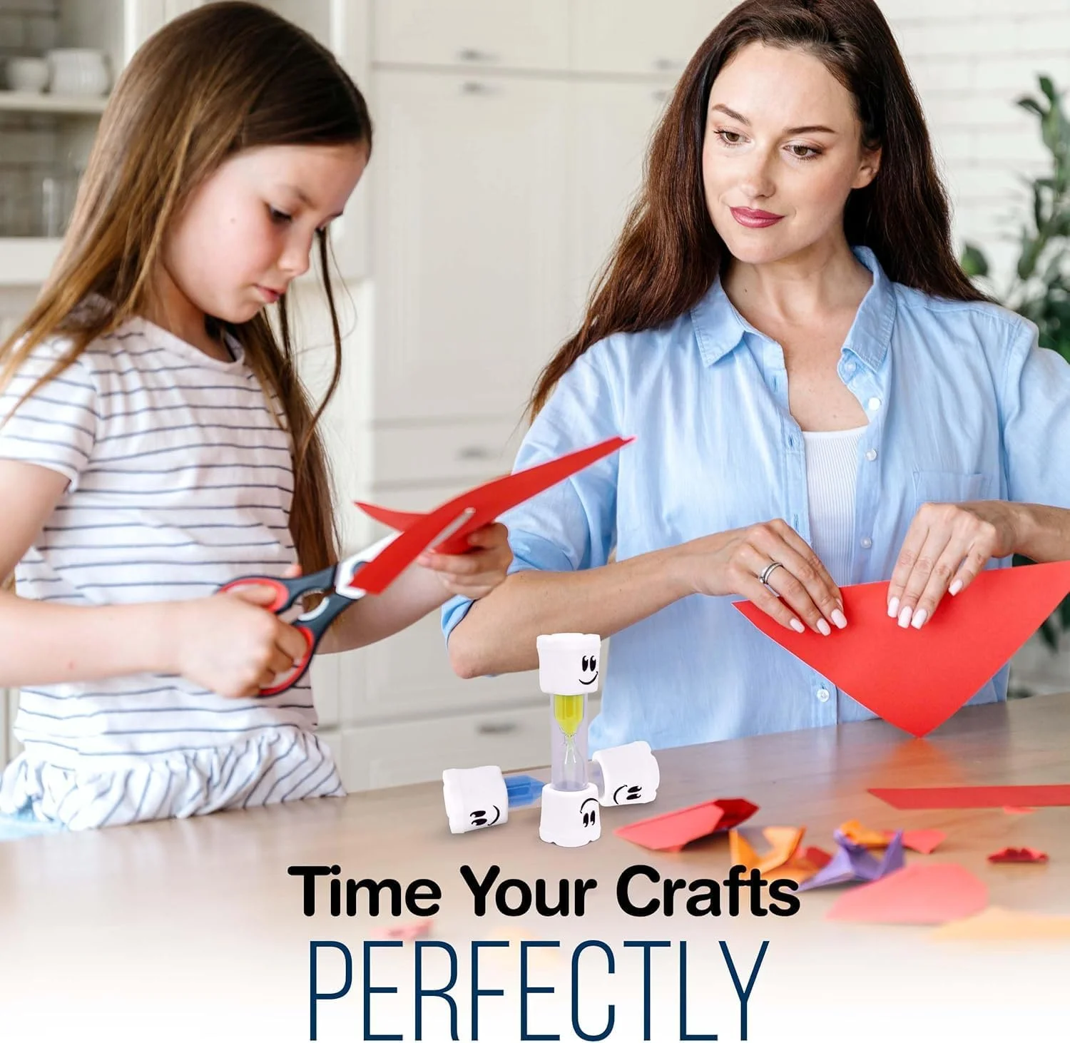 تایمر مسواک برای کودکان، تایمر شنی ۲ دقیقه ای با طرح لبخند برای مسواک زدن، ساعت شنی آکریلیک برای مسواک زدن دندان کودکان پسر و دختر، مجموعه 4 عددی، آبی، صورتی، زرد و سبز