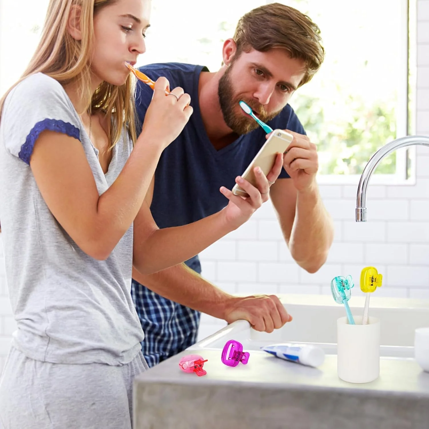 پک 6 عددی روکش مسواک قابل حمل، محافظ مسواک مسافرتی بدون BPA برای کودکان، محافظ های بهداشتی برس قابل استفاده مجدد، جعبه های گیره ای سبک وزن برای خانه، حمام و مسافرت پک 6 عددی روکش مسواک قابل حمل، محافظ مسواک مسافرتی بدون BPA برای کودکان، محافظ های بهداشتی برس قابل استفاده مجدد، جعبه های گیره ای سبک وزن برای خانه، حمام و مسافرت