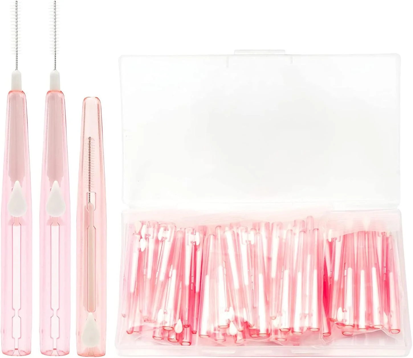 برس های بین دندانی نرم و نخ دندان KASTWAVE - قطر 1/16 اینچ برای تمیز کردن عمیق دهان، خلال دندان جمع شونده، 60 عدد