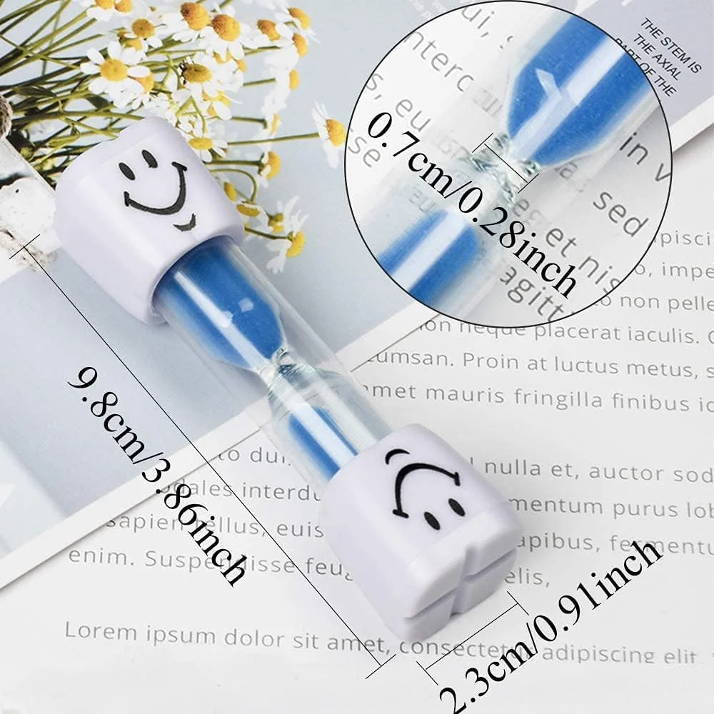 تایمر مسواک طرح لبخند KASTWAVE، بسته 3 عددی، تایمر شنی، تایمر 3 دقیقه ای مسواک برای کودکان، تایمر شنی برای بازی، آشپزی، شمارش معکوس زمان مسواک زدن، آبی، صورتی، سبز