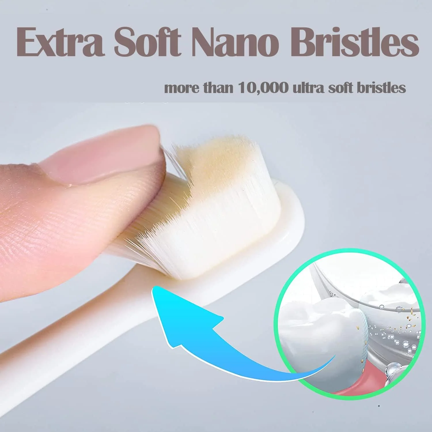 مسواک نانو فوق العاده نرم KASTWAVE برای کودکان 1 تا 3 سال - بدون BPA با جعبه محافظ برای کودکان نوپا و خردسال (سبز)