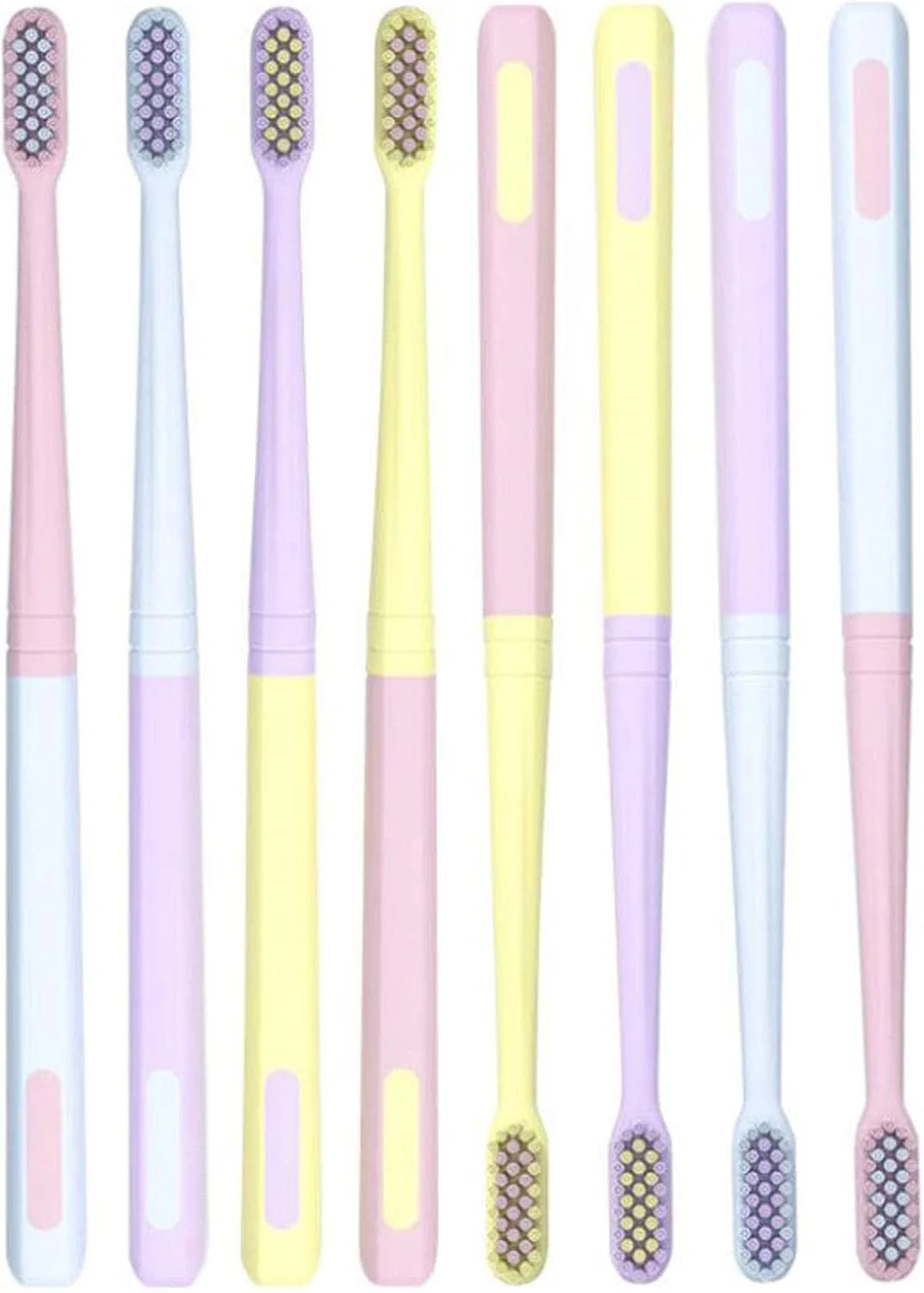 مسواک کودکانه KASTWAVE، مسواک فوق العاده نرم برای دندان ها و لثه های حساس، مسواک بستنی رنگ پاستیلی دوست داشتنی فوق العاده نرم برای کودکان 2 تا 8 سال (بسته 8 عددی بستنی)