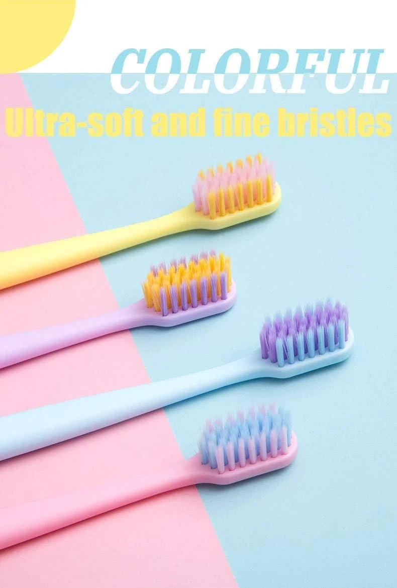 مسواک کودکانه KASTWAVE، مسواک فوق العاده نرم برای دندان ها و لثه های حساس، مسواک بستنی رنگ پاستیلی دوست داشتنی فوق العاده نرم برای کودکان 2 تا 8 سال (بسته 8 عددی بستنی)