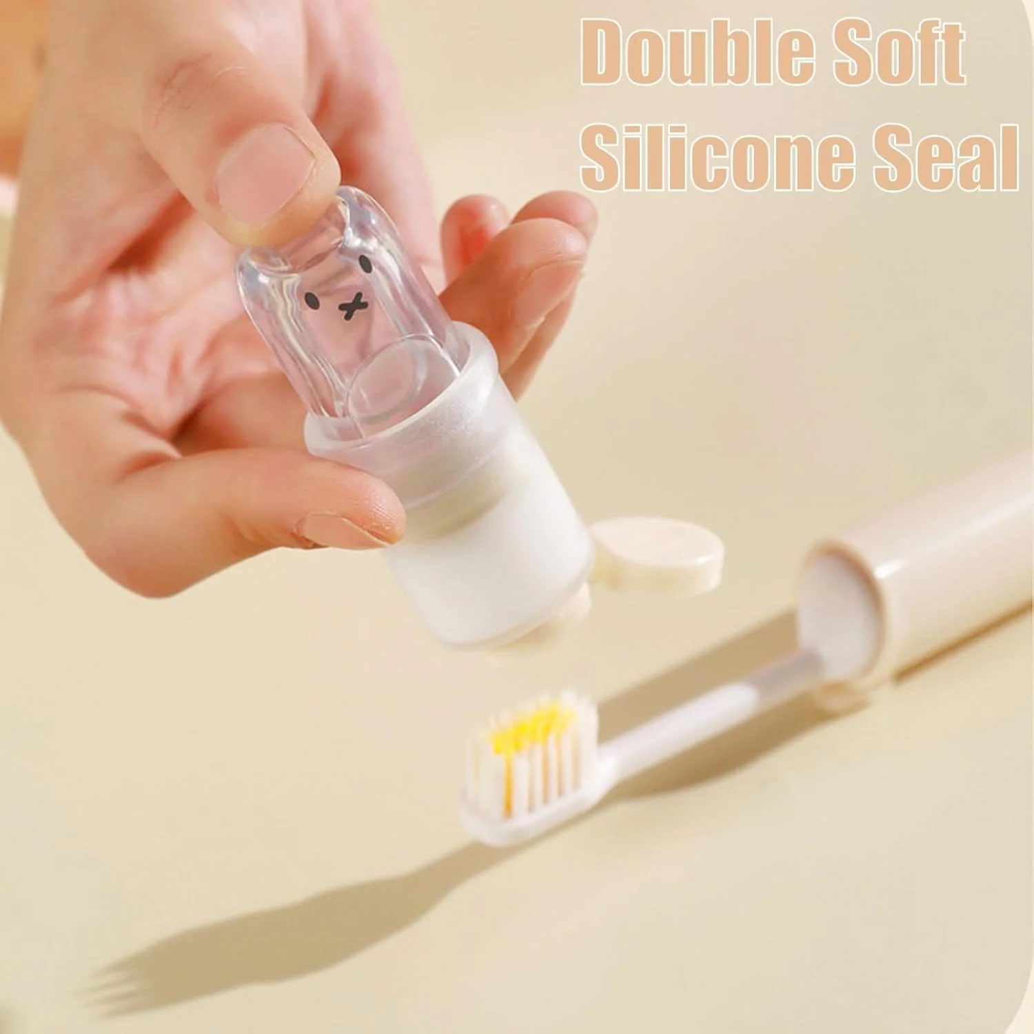 ست مسواک تاشو مسافرتی با موهای نرم، مسواک کوچک قابل حمل با پخش کننده خمیر دندان و درپوش محافظ، کیت دندانپزشکی مسافرتی جیبی سبک و جمع و جور برای کمپینگ و سفر