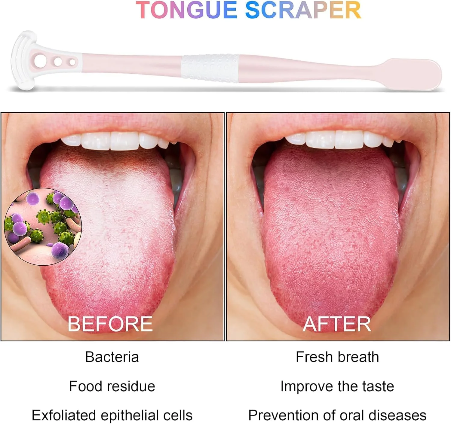 مسواک فوق العاده نرم با تمیز کننده زبان، مسواک دندان و لثه حساس با اسکرابر زبان و موهای نخ دندان برای بزرگسالان و کودکان، برس مراقبت از دهان و دندان مسافرتی برای تنفس تازه، بسته 3 عددی
