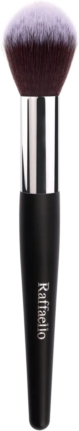 براش پودر بی نقص Raffaello، موهای مصنوعی درجه یک، شکل گنبدی بزرگ برای استفاده از رژگونه و پودر