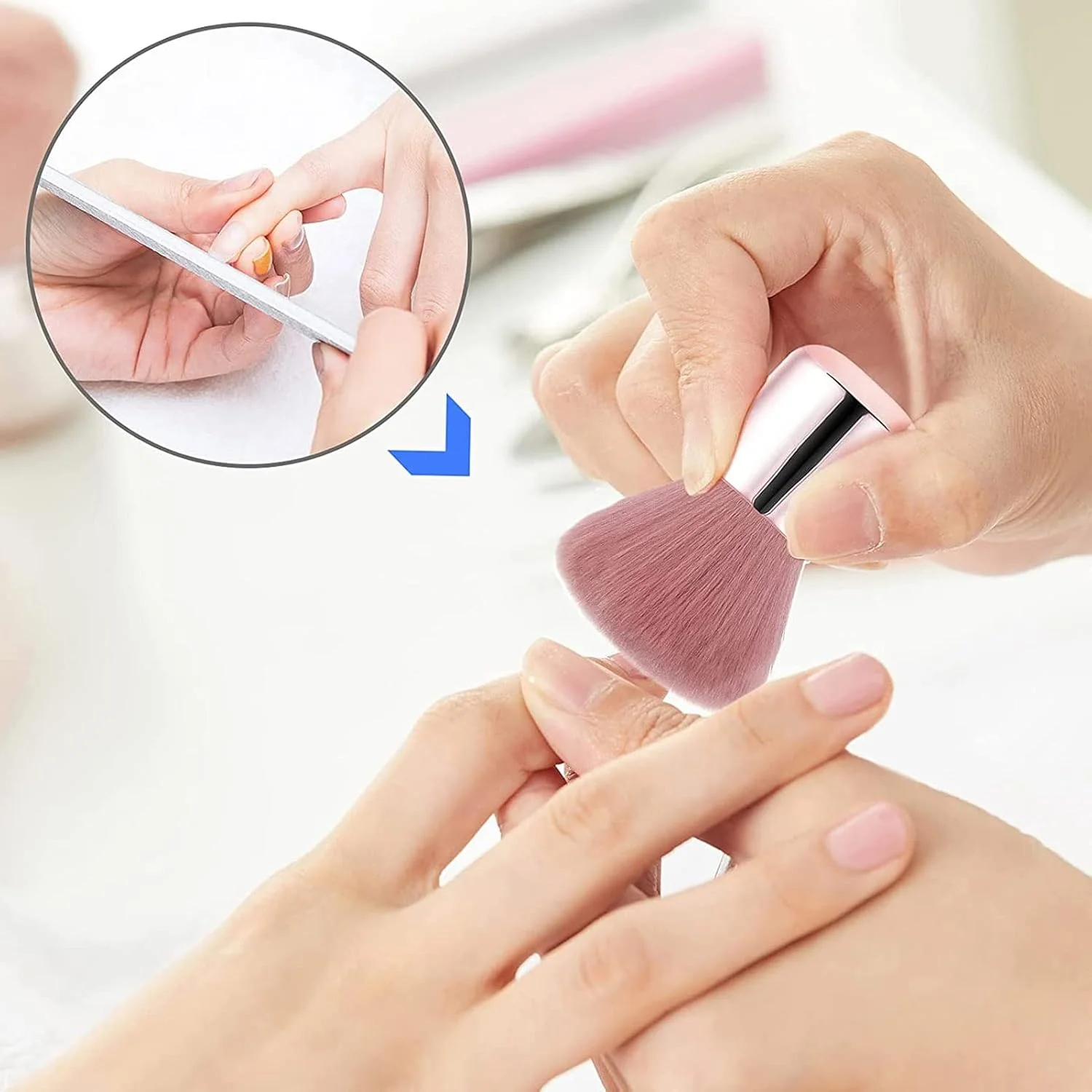 برس رژگونه، برس گردگیری ناخن چند منظوره حرفه ای با موهای نرم و سازگار با پوست مناسب برای آرایشگران خانگی Wzsydn برس رژگونه، برس گردگیری ناخن چند منظوره حرفه ای با موهای نرم و سازگار با پوست مناسب برای آرایشگران خانگی Wzsydn