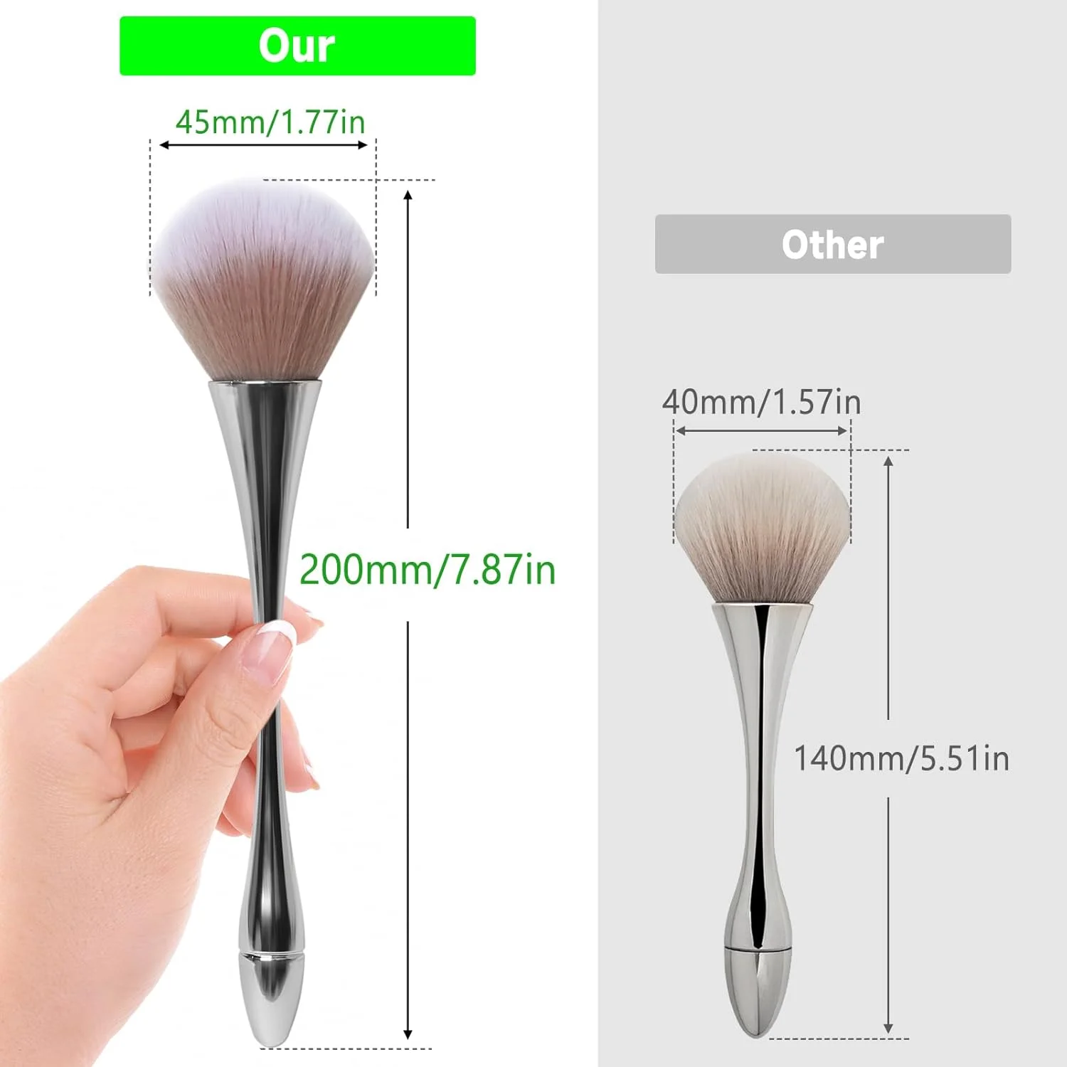 براش آرایشی پودر بزرگ با الیاف نرم برای پودر تثبیت کننده فشرده یا شل، رژگونه، برنزر آبی با جعبه پاپیونی PVC براش آرایشی پودر بزرگ با الیاف نرم برای پودر تثبیت کننده فشرده یا شل، رژگونه، برنزر آبی با جعبه پاپیونی PVC