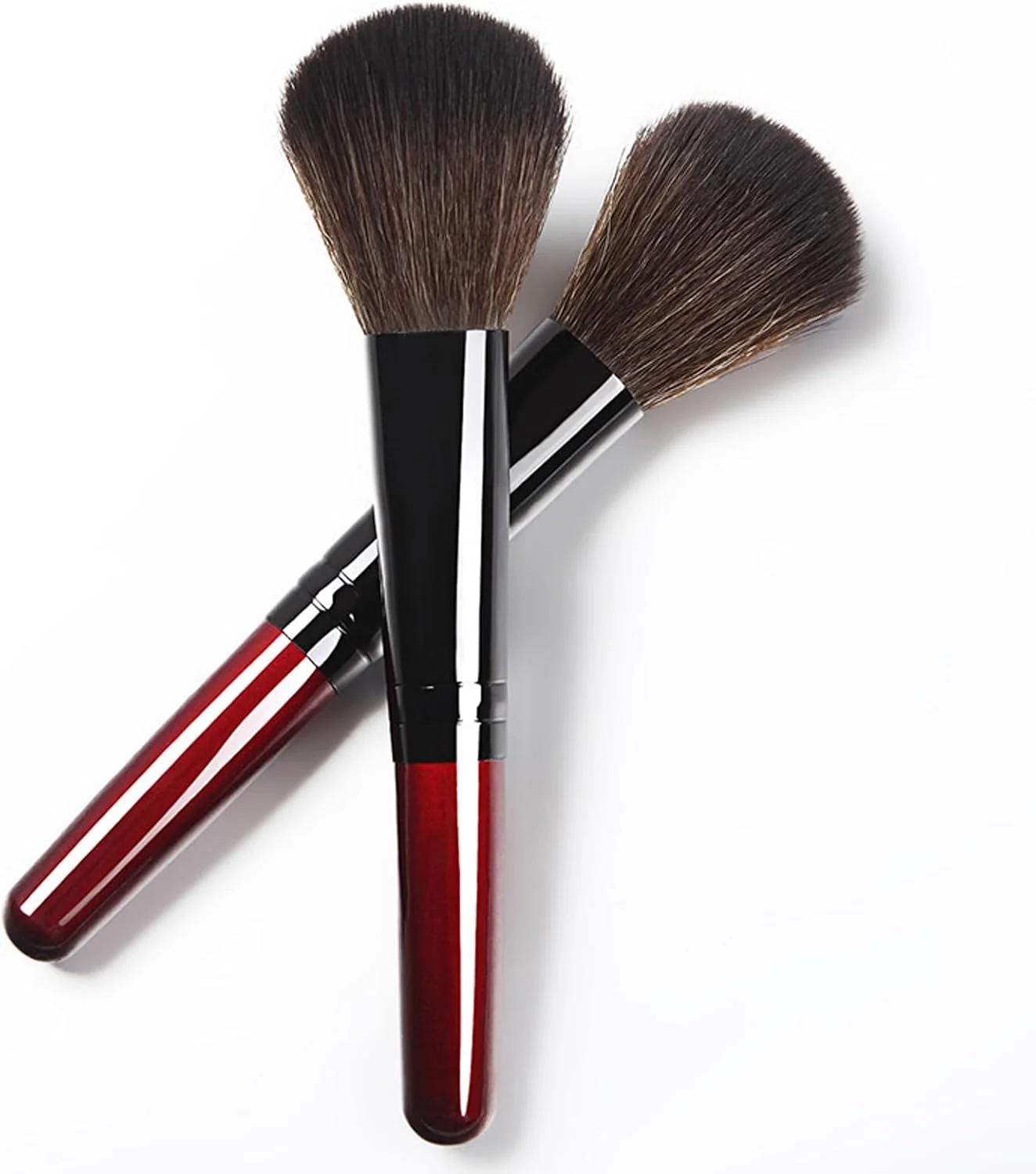 براش آرایشی رژگونه، پودر، کرم پودر و کانتور، 2 عددی براش آرایشی رژگونه، پودر، کرم پودر و کانتور، 2 عددی