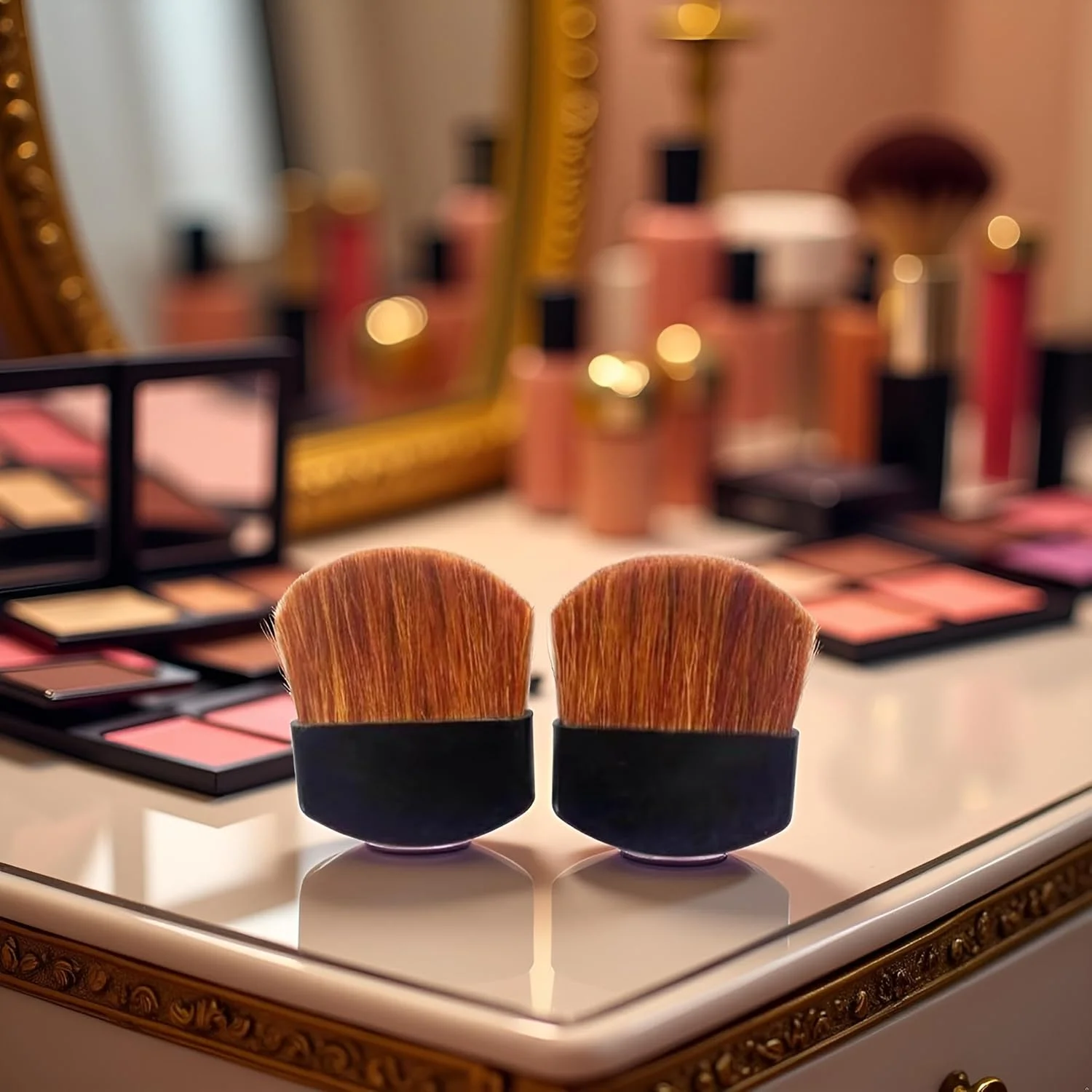 ست 2 عددی براش رژگونه پودری مینیاتوری قهوه ای، براش آرایشی کوچک و نرم با قابلیت استفاده دقیق در آرایش، براش آرایش صورت، براش های رژگونه، براش های آرایشی و ابزار ست 2 عددی براش رژگونه پودری مینیاتوری قهوه ای، براش آرایشی کوچک و نرم با قابلیت استفاده دقیق در آرایش، براش آرایش صورت، براش های رژگونه، براش های آرایشی و ابزار