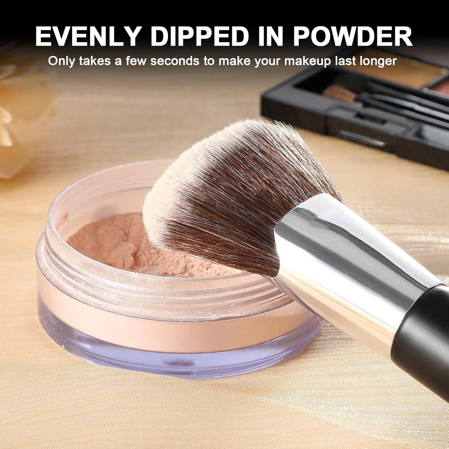 براش پودر برای پودرهای فشرده و آزاد - براش ترکیبی فنشکل قابل حمل 12 سانتیمتری با موهای نرم، متراکم و کرکی، براش آرایشی کابوکی برای کانتور، برنزر، محو کردن، رژگونه و پودر تثبیت کننده براش پودر برای پودرهای فشرده و آزاد - براش ترکیبی فنشکل قابل حمل 12 سانتیمتری با موهای نرم، متراکم و کرکی، براش آرایشی کابوکی برای کانتور، برنزر، محو کردن، رژگونه و پودر تثبیت کننده