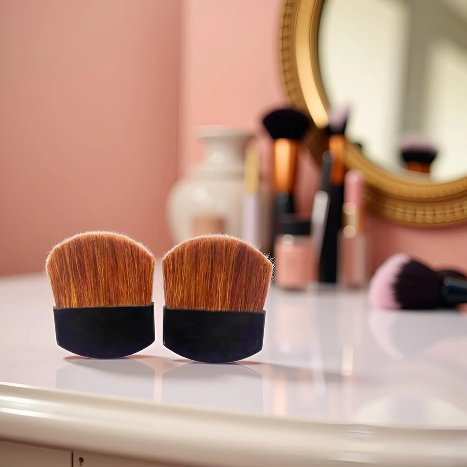 ست 2 عددی براش رژگونه پودری مینیاتوری قهوه ای، براش آرایشی کوچک و نرم با قابلیت استفاده دقیق در آرایش، براش آرایش صورت، براش های رژگونه، براش های آرایشی و ابزار ست 2 عددی براش رژگونه پودری مینیاتوری قهوه ای، براش آرایشی کوچک و نرم با قابلیت استفاده دقیق در آرایش، براش آرایش صورت، براش های رژگونه، براش های آرایشی و ابزار