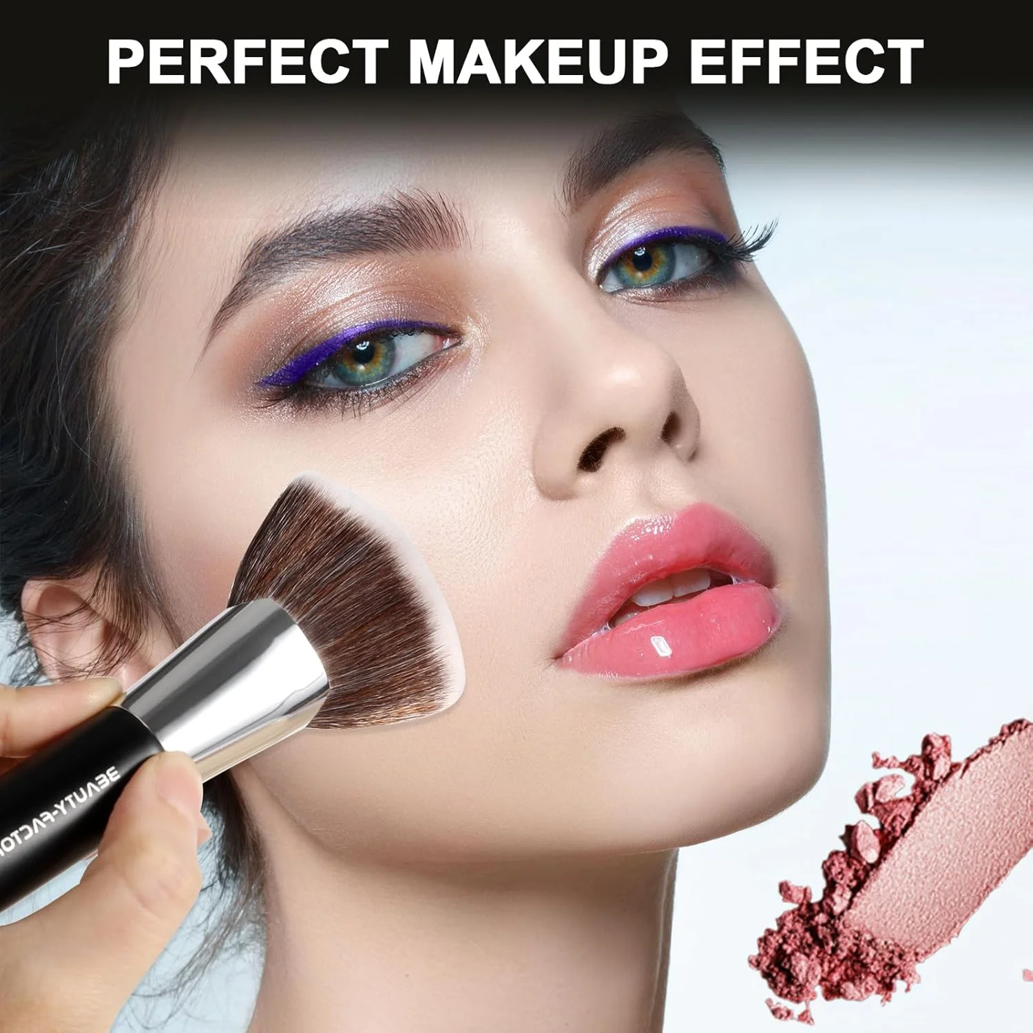 براش پودر برای پودرهای فشرده و آزاد - براش ترکیبی فنشکل قابل حمل 12 سانتیمتری با موهای نرم، متراکم و کرکی، براش آرایشی کابوکی برای کانتور، برنزر، محو کردن، رژگونه و پودر تثبیت کننده براش پودر برای پودرهای فشرده و آزاد - براش ترکیبی فنشکل قابل حمل 12 سانتیمتری با موهای نرم، متراکم و کرکی، براش آرایشی کابوکی برای کانتور، برنزر، محو کردن، رژگونه و پودر تثبیت کننده