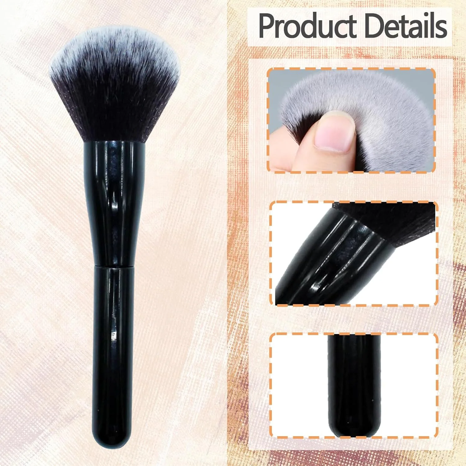 براش پودر، براش پودر، براش برنزر، سر براش 5.3 سانتی متر، طول کلی 13.5 سانتی متر، ایده آل برای آرایش روزانه و مناسبت های خاص براش پودر، براش پودر، براش برنزر، سر براش 5.3 سانتی متر، طول کلی 13.5 سانتی متر، ایده آل برای آرایش روزانه و مناسبت های خاص