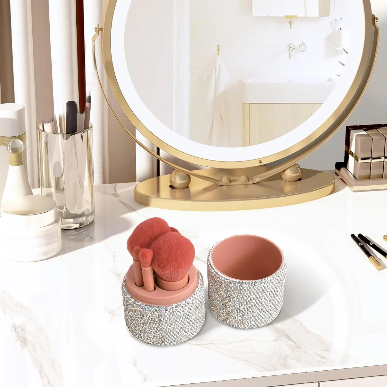 براش رژگونه، نگهدارنده قابل حمل براش آرایشی | ابزار نگهداری لوازم آرایشی برای هالووین، جشن عروسی، جشنواره، کریسمس و استفاده روزمره براش رژگونه، نگهدارنده قابل حمل براش آرایشی | ابزار نگهداری لوازم آرایشی برای هالووین، جشن عروسی، جشنواره، کریسمس و استفاده روزمره