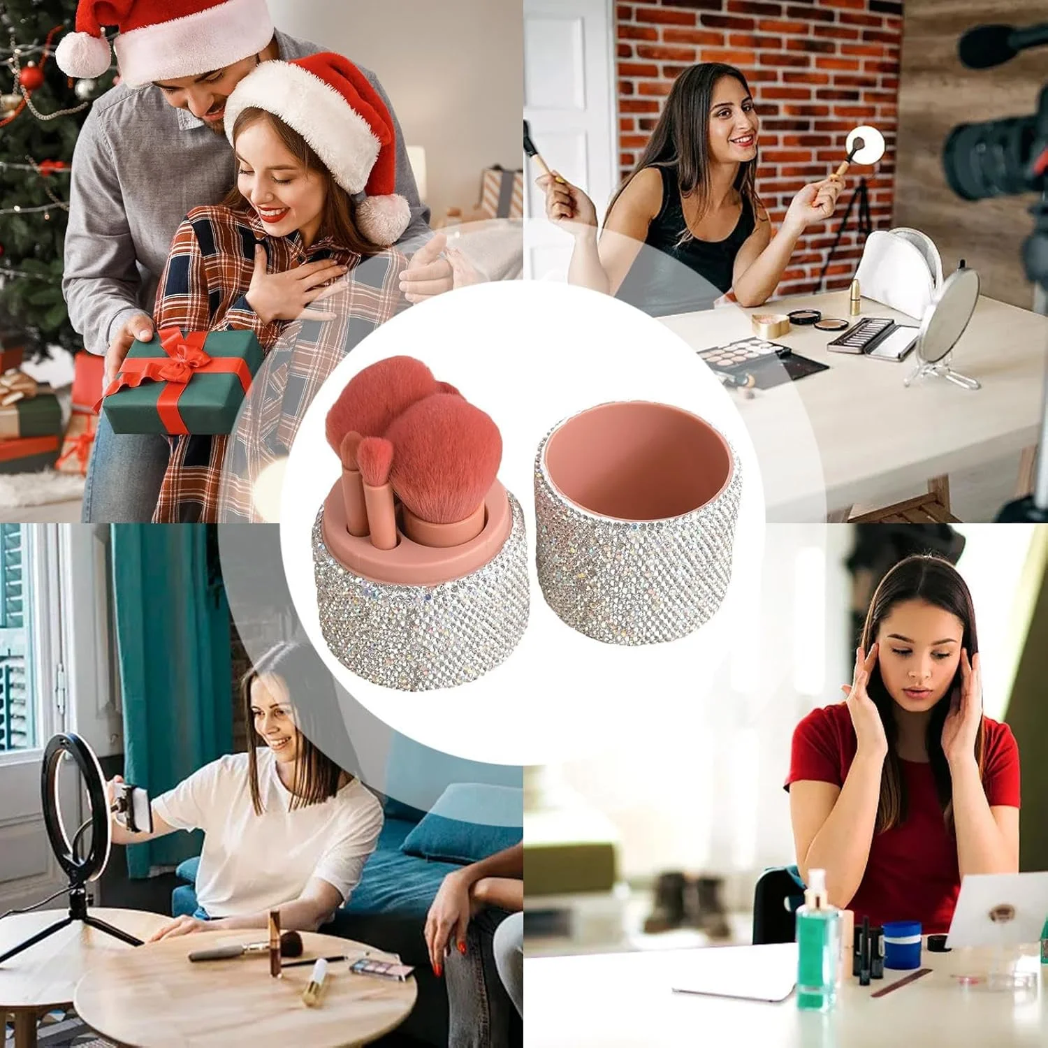 براش رژگونه، نگهدارنده قابل حمل براش آرایشی | ابزار نگهداری لوازم آرایشی برای هالووین، جشن عروسی، جشنواره، کریسمس و استفاده روزمره براش رژگونه، نگهدارنده قابل حمل براش آرایشی | ابزار نگهداری لوازم آرایشی برای هالووین، جشن عروسی، جشنواره، کریسمس و استفاده روزمره