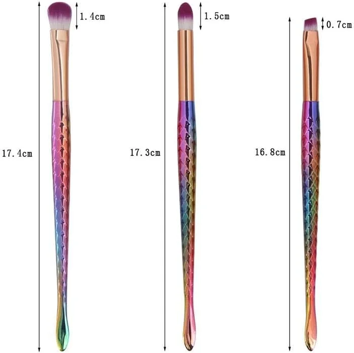 ست ۷ عددی برس آرایشی پری دریایی با دسته دم ماهی رنگارنگ ست ۷ عددی برس آرایشی پری دریایی با دسته دم ماهی رنگارنگ