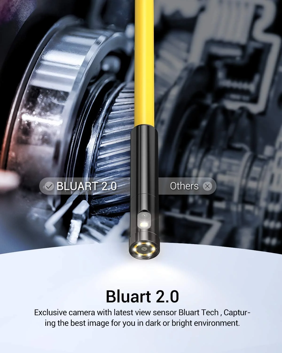 دوربین آندوسکوپی دو لنز DEPSTECH، دوربین بازرسی بوراسکوپ 1080P با کابل نیمه سخت 16.4 فوتی، 7 LED قابل تنظیم، ضد آب، مشکی، Wi-Fi، برای تبلت و تلفن هوشمند Android و iOS دوربین آندوسکوپی دو لنز DEPSTECH، دوربین بازرسی بوراسکوپ 1080P با کابل نیمه سخت 16.4 فوتی، 7 LED قابل تنظیم، ضد آب، مشکی، Wi-Fi، برای تبلت و تلفن هوشمند Android و iOS