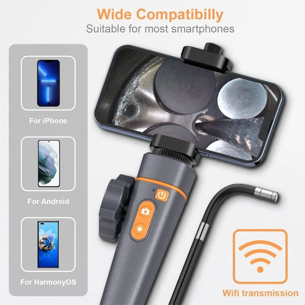 آندوسکوپ USB CAJOLI، دوربین بازرسی ضد آب HD، آندوسکوپ برای بازرسی خودرو/لوله/AC، 5 متر