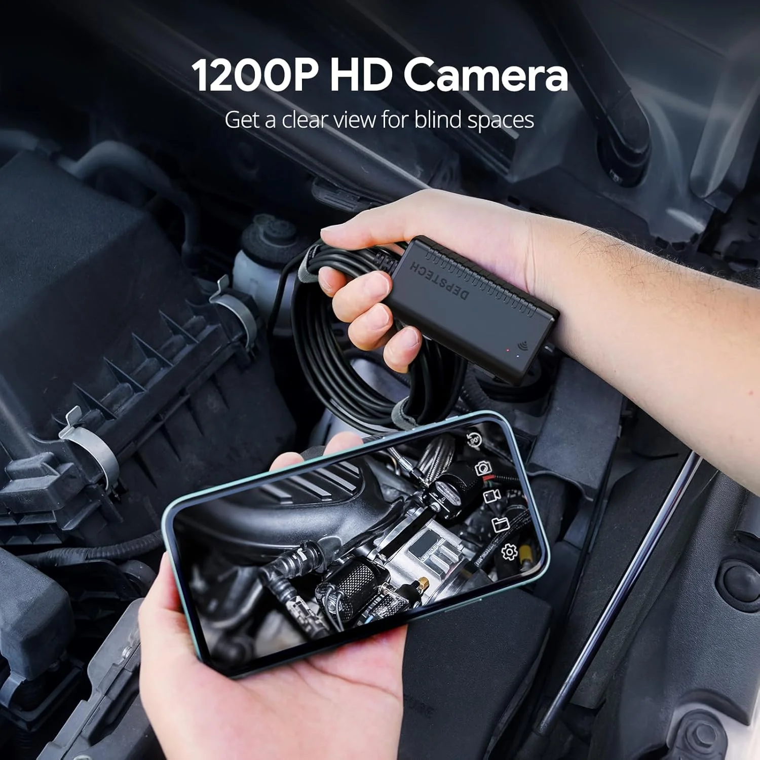 دوربین آندوسکوپی بی سیم DEPSTECH، ضد آب IP67 وای فای با چراغ، کابل ماری شکل نیمه سخت 1200P HD برای گوشی های هوشمند اندروید و iOS، آیفون، سامسونگ، تبلت (11.5 فوت) دوربین آندوسکوپی بی سیم DEPSTECH، ضد آب IP67 وای فای با چراغ، کابل ماری شکل نیمه سخت 1200P HD برای گوشی های هوشمند اندروید و iOS، آیفون، سامسونگ، تبلت (11.5 فوت)