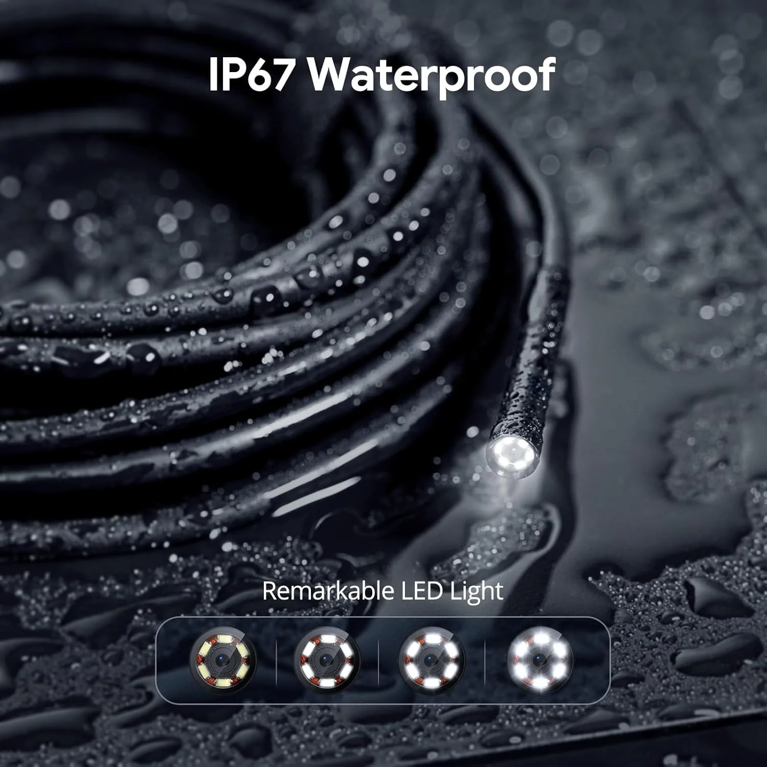دوربین آندوسکوپی بی سیم DEPSTECH، ضد آب IP67 وای فای با چراغ، کابل ماری شکل نیمه سخت 1200P HD برای گوشی های هوشمند اندروید و iOS، آیفون، سامسونگ، تبلت (11.5 فوت) دوربین آندوسکوپی بی سیم DEPSTECH، ضد آب IP67 وای فای با چراغ، کابل ماری شکل نیمه سخت 1200P HD برای گوشی های هوشمند اندروید و iOS، آیفون، سامسونگ، تبلت (11.5 فوت)