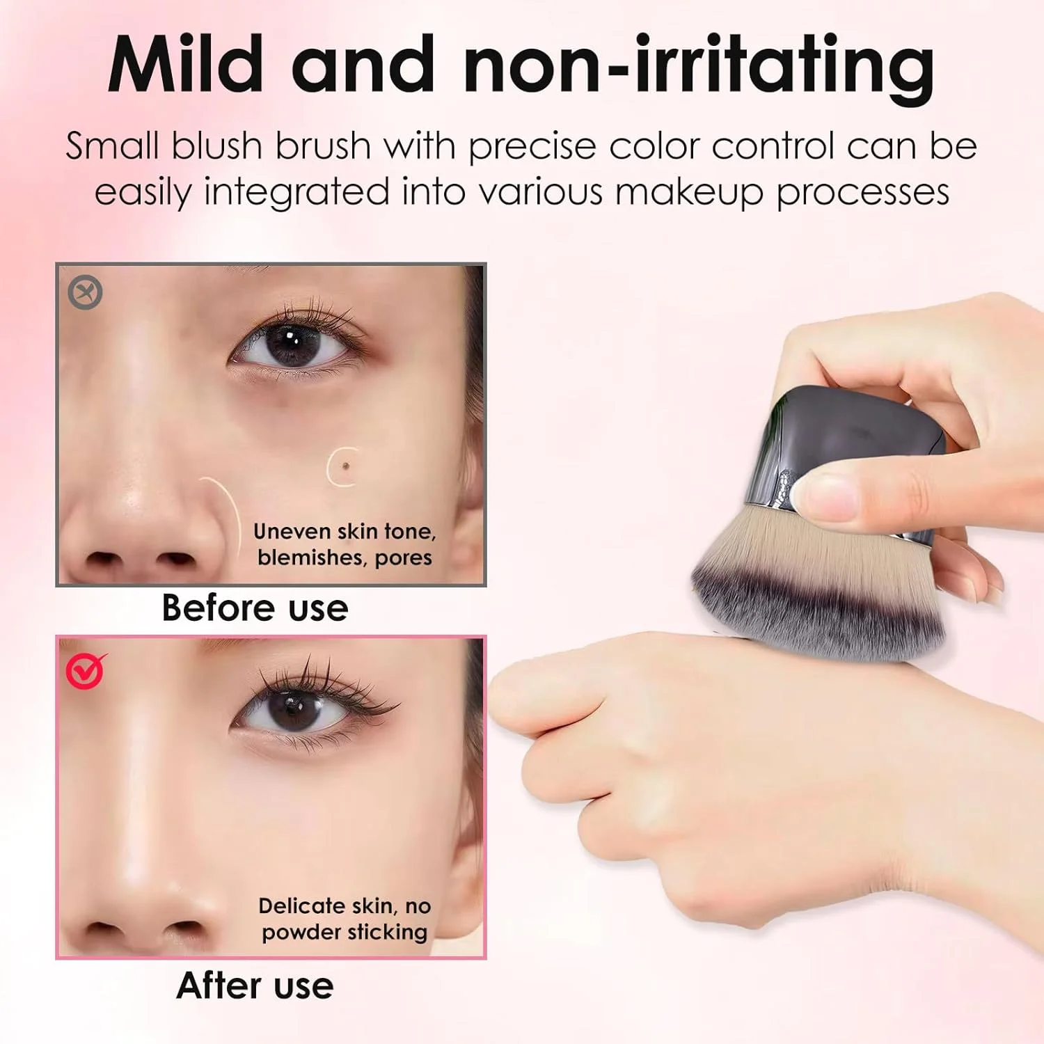 نالاینا، برس رژگونه پودری مینی 2 عددی، برس رژگونه کوچک، برس های رژگونه آرایشی، برس پودر شل و رژگونه چند منظوره مینی برای گونه ها، ابزار زیبایی مو نرم قابل حمل نالاینا، برس رژگونه پودری مینی 2 عددی، برس رژگونه کوچک، برس های رژگونه آرایشی، برس پودر شل و رژگونه چند منظوره مینی برای گونه ها، ابزار زیبایی مو نرم قابل حمل