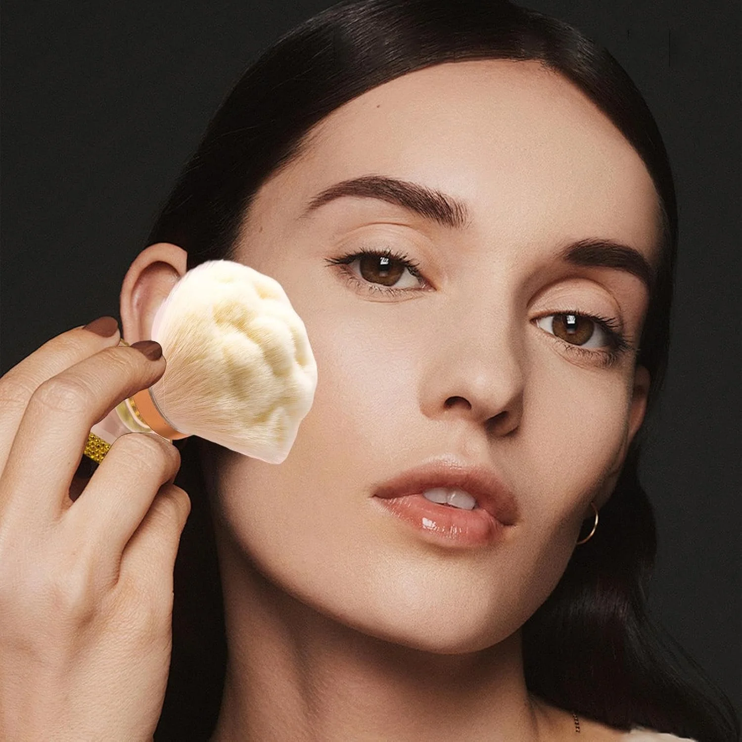 برس گردگیری ناخن - برس آرایشی برای پودر فیکس | ابزار آرایشی ارگونومیک برای کانتورینگ، هایلایت و تمیز کردن ناخن برس گردگیری ناخن - برس آرایشی برای پودر فیکس | ابزار آرایشی ارگونومیک برای کانتورینگ، هایلایت و تمیز کردن ناخن