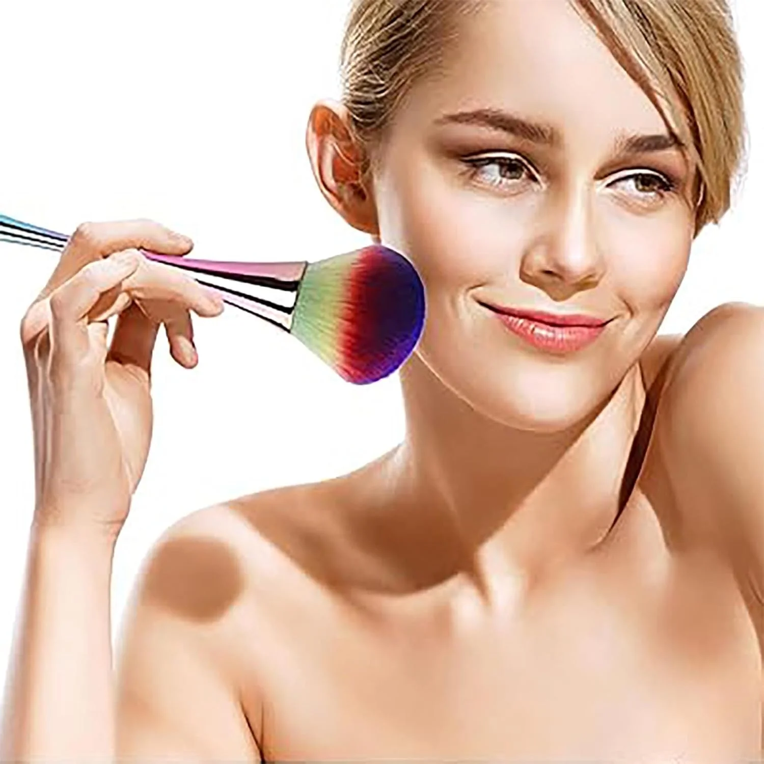 برس گردگیری ناخن، برس آرایشی برای صورت و مراقبت از ناخن - برس رژگونه با موهای نرم، برس آرایشی جمع و جور برای استفاده از پودر رژگونه (گرادیان) برس گردگیری ناخن، برس آرایشی برای صورت و مراقبت از ناخن - برس رژگونه با موهای نرم، برس آرایشی جمع و جور برای استفاده از پودر رژگونه (گرادیان)