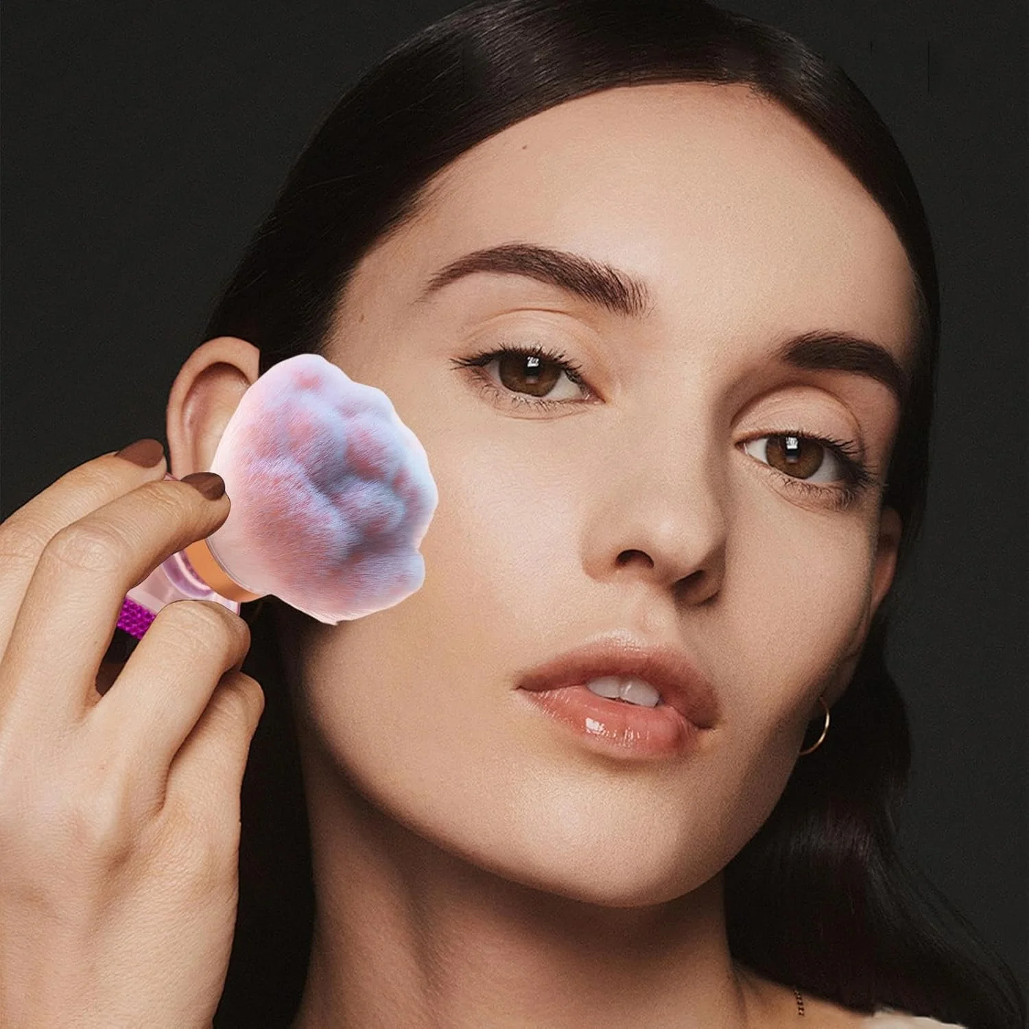 برس گردگیری ناخن | برس پودر صورت - برس آرایشی با موهای نرم برای هایلایت و تمیز کردن ناخن