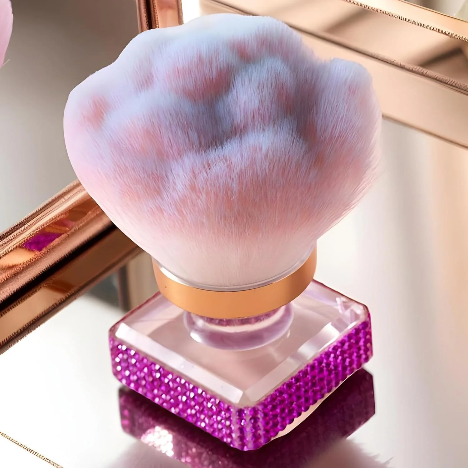 برس گردگیری ناخن، برس آرایشی برای پودر فیکس - ابزار آرایشی مسافرتی برای پدیکور، مانیکور، هایلایت و کانتورینگ