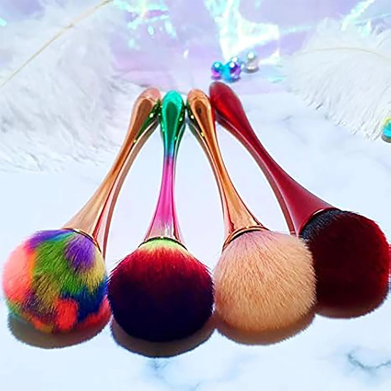 برس گردگیری ناخن، برس آرایشی برای صورت و مراقبت از ناخن - برس رژگونه با موهای نرم، برس آرایشی جمع و جور برای استفاده از پودر رژگونه (گرادیان) برس گردگیری ناخن، برس آرایشی برای صورت و مراقبت از ناخن - برس رژگونه با موهای نرم، برس آرایشی جمع و جور برای استفاده از پودر رژگونه (گرادیان)