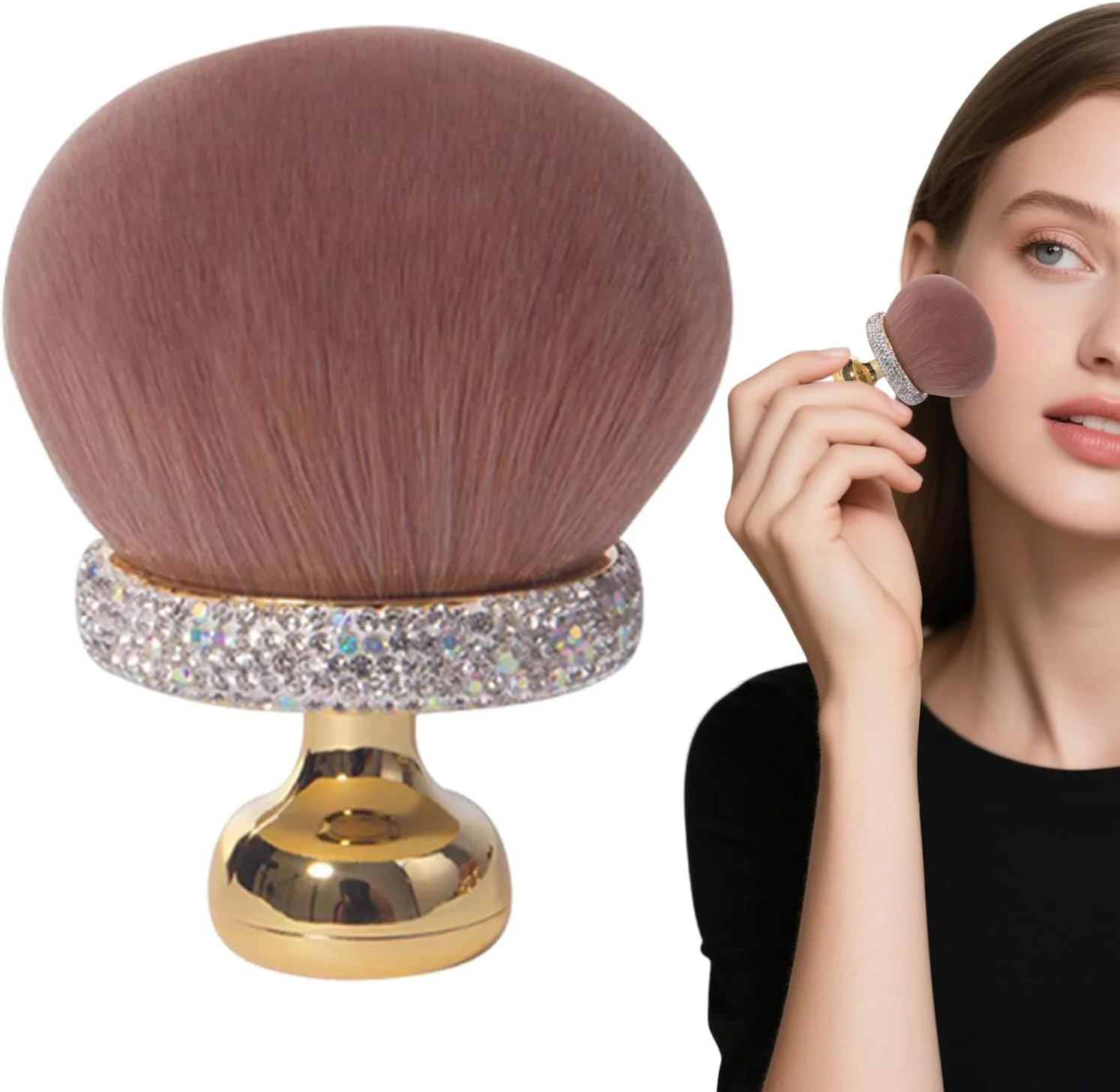 براش رژگونه قارچی | براش پودر رژگونه شل زنانه دخترانه - اپلیکاتور کانسیلر آرایشی نرم برای استفاده روزانه و مسافرت براش رژگونه قارچی | براش پودر رژگونه شل زنانه دخترانه - اپلیکاتور کانسیلر آرایشی نرم برای استفاده روزانه و مسافرت