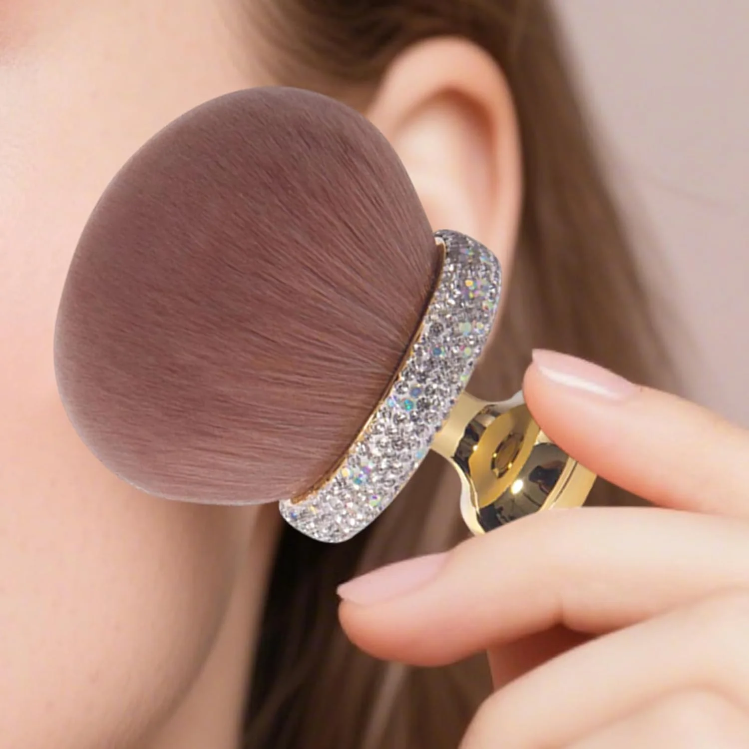 براش رژگونه قارچی | براش پودر رژگونه شل زنانه دخترانه - اپلیکاتور کانسیلر آرایشی نرم برای استفاده روزانه و مسافرت براش رژگونه قارچی | براش پودر رژگونه شل زنانه دخترانه - اپلیکاتور کانسیلر آرایشی نرم برای استفاده روزانه و مسافرت