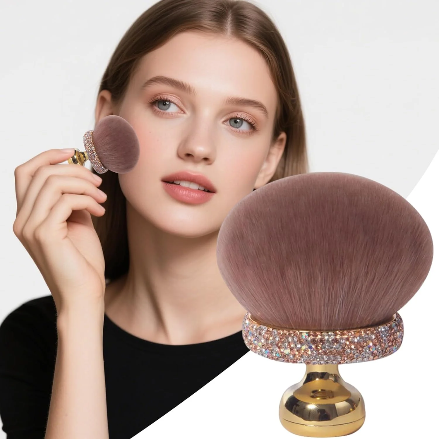 براش پودر قارچی | براش پودر ترکیب فونداسیون دخترانه - اپلیکاتور نرم کانسیلر آرایشی برای استفاده روزانه و مسافرت برای استفاده آسان براش پودر قارچی | براش پودر ترکیب فونداسیون دخترانه - اپلیکاتور نرم کانسیلر آرایشی برای استفاده روزانه و مسافرت برای استفاده آسان