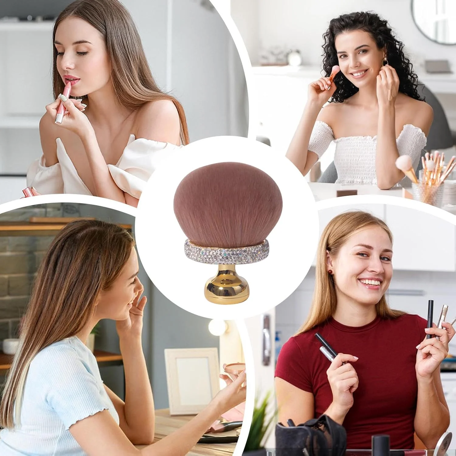 براش رژگونه قارچی | براش پودر رژگونه شل زنانه دخترانه - اپلیکاتور کانسیلر آرایشی نرم برای استفاده روزانه و مسافرت براش رژگونه قارچی | براش پودر رژگونه شل زنانه دخترانه - اپلیکاتور کانسیلر آرایشی نرم برای استفاده روزانه و مسافرت