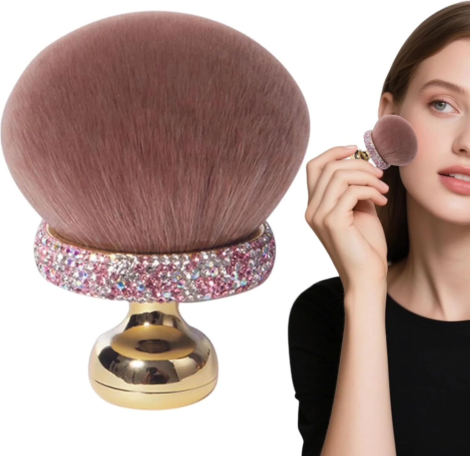 براش قارچی آرایشی | براش پودر فیکس، براش نرم کانسیلر برای استفاده روزانه و مسافرت براش قارچی آرایشی | براش پودر فیکس، براش نرم کانسیلر برای استفاده روزانه و مسافرت