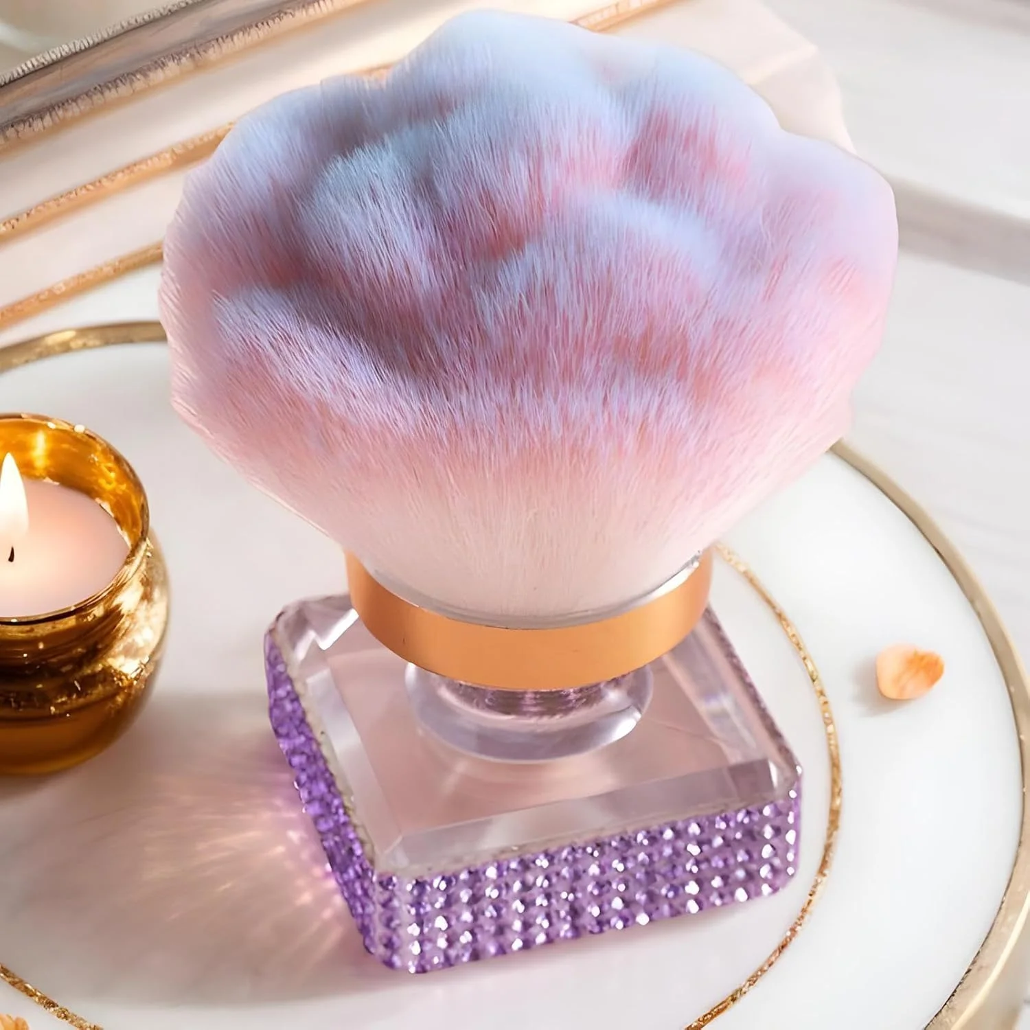 برس گردگیری ناخن، برس پودر صورت، ابزار چند منظوره آرایش و مانیکور برای تمیز کردن، کانتورینگ و هایلایت کردن ناخن